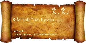 Kárász Kevin névjegykártya
