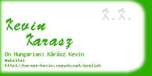 kevin karasz business card